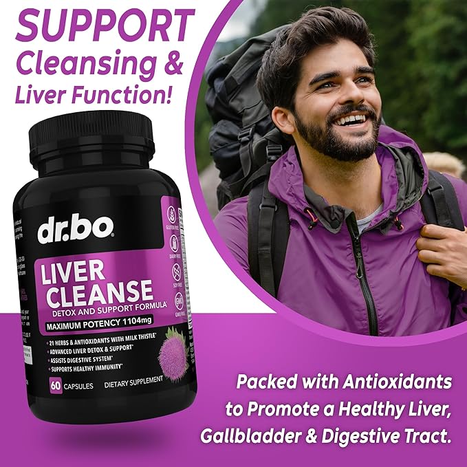 Multi Collagen Peptides & Liver Cleanse - Type I, II, III, V, & X Multi Collagen Peptides for Skin, Hair & Nails - Liver Cleanse Detox Support Supplement, Natural Milk Thistle Dandelion Supplements