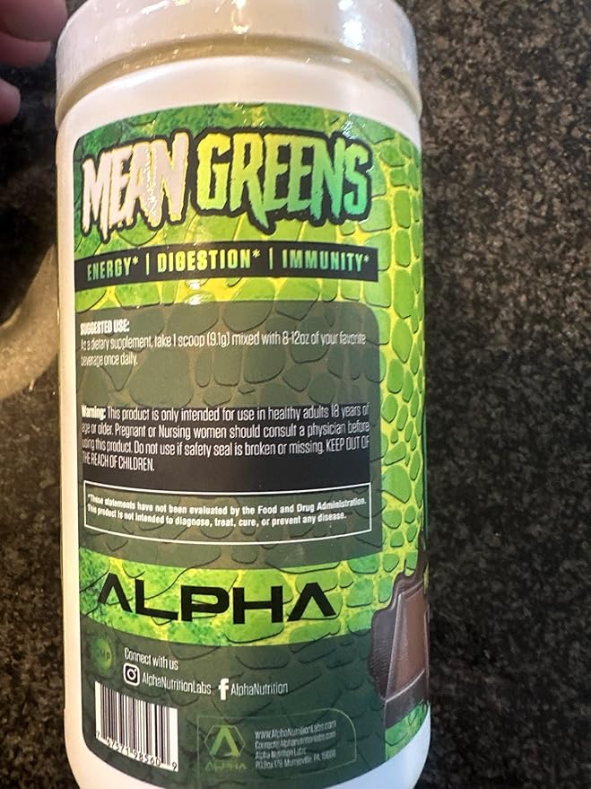 Mean Greens - Sports Greens + Reds Advanced Superfood Immunity and Gut Health | Cordyceps | Delicious Chocolate Fudge Flavor - 30 Servings