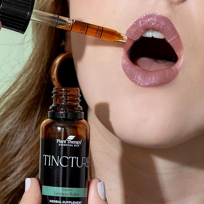 Plant Therapy Total Tincture Package Includes 30 mL Each of Organic Ashwagandha, Asian Ginseng, Echinacea Blend, Elderberry, Lemon Balm, Turmeric & Travel Mug