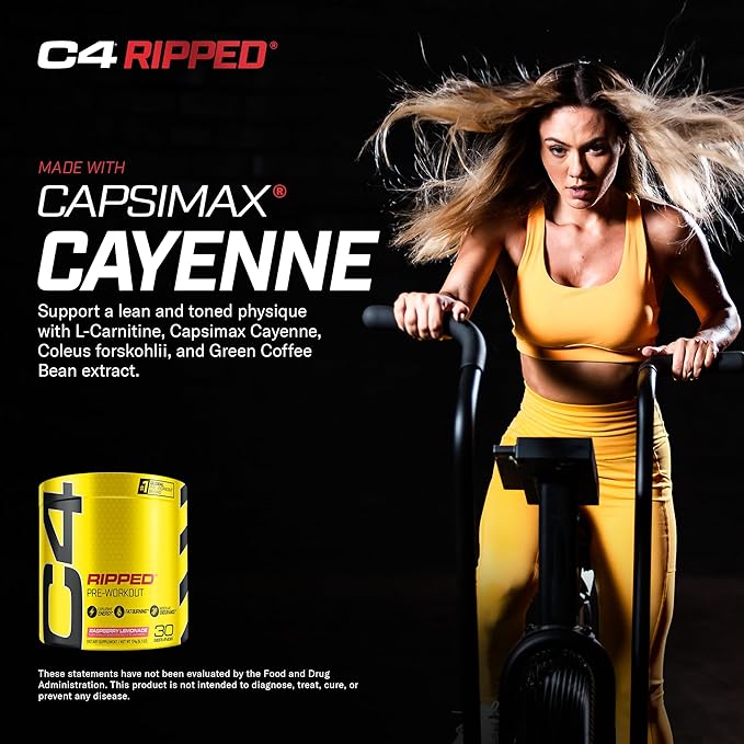 C4 Ripped & SuperHD, The Thermogenic Bundle, C4 Ripped Pre Workout Powder, Raspberry Lemonade 30 Servings + SuperHD with Capsimax and Green Tea Extract, 60 Servings