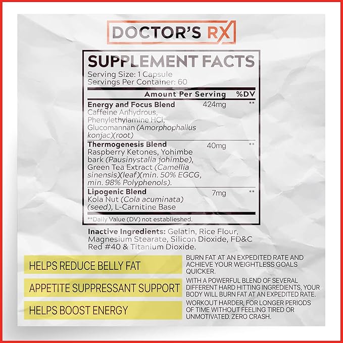 Belly Fat Burner Supplement for Women | Metabolism Booster, Suppress Appetite, Burn Calories | Extra Strength Weight Loss Pills for Women with 8 Strong Ingredients - 60 Servings