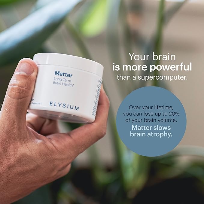 ELYSIUM Matter - 30 Servings - Brain Supplement for Memory and Focus Omega 3 Supplement + DHA - Vitamins to Support Brain Health and Memory