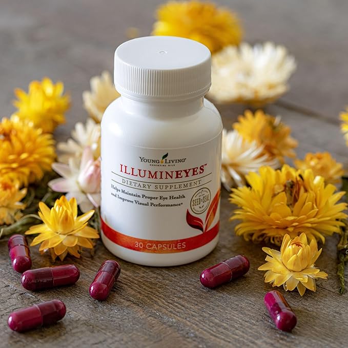 Young Living IlluminEyes - Eye Health Support - Blue Light Protection - Includes Lutein & Zeaxanthin - Helps Reduce Eye Strain - Vitamins A & C - Vision Care - 30 ct