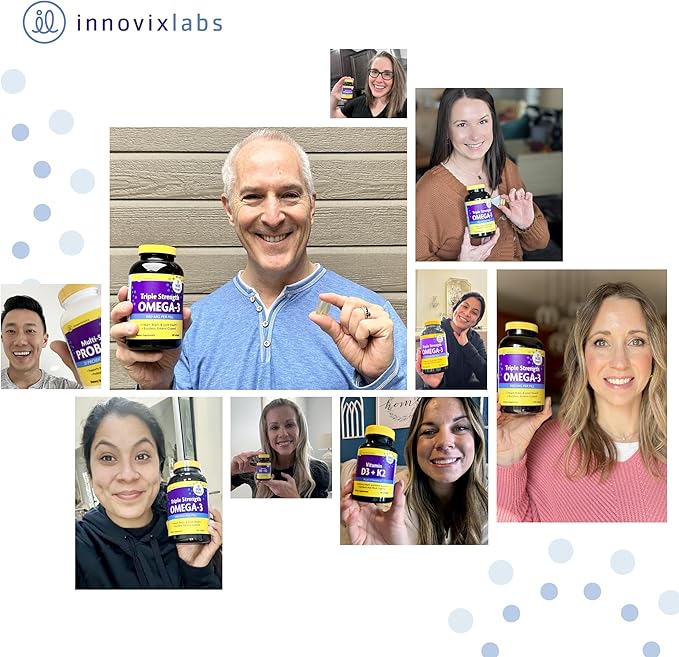 InnovixLabs Triple Strength Omega 3 Supplement, Burpless Fish Oil for Women and Men - 900 mg EPA & DHA, Brain & Joint Support, Award Winning & Third-Party Tested, 200 Softgels