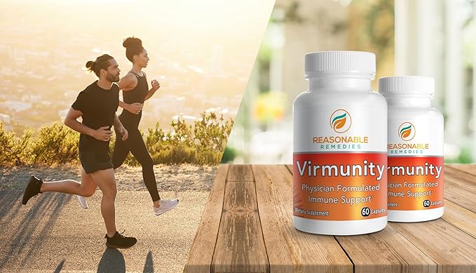 Virmunity - Immune Support Supplement, 60 Capsules for Adults, with Vitamin C and E, Selenium, Zinc, Antioxidants, NAC, and probiotics.