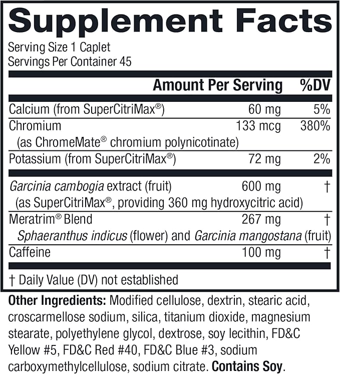 MetaboLife Ultra - Dietary Supplement - Hunger Supplement for Women & Men - 800 mg, 45 Caplets (2 Pack)