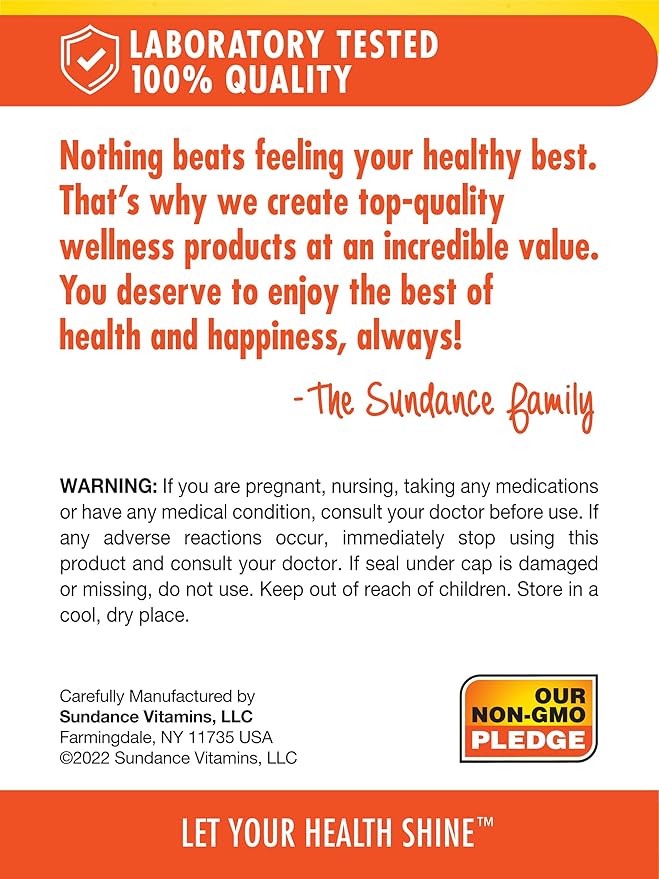 Sundance Glucosamine Chondroitin MSM and Turmeric | 60 Caplets | Double Strength | Non-GMO and Gluten Free Supplement