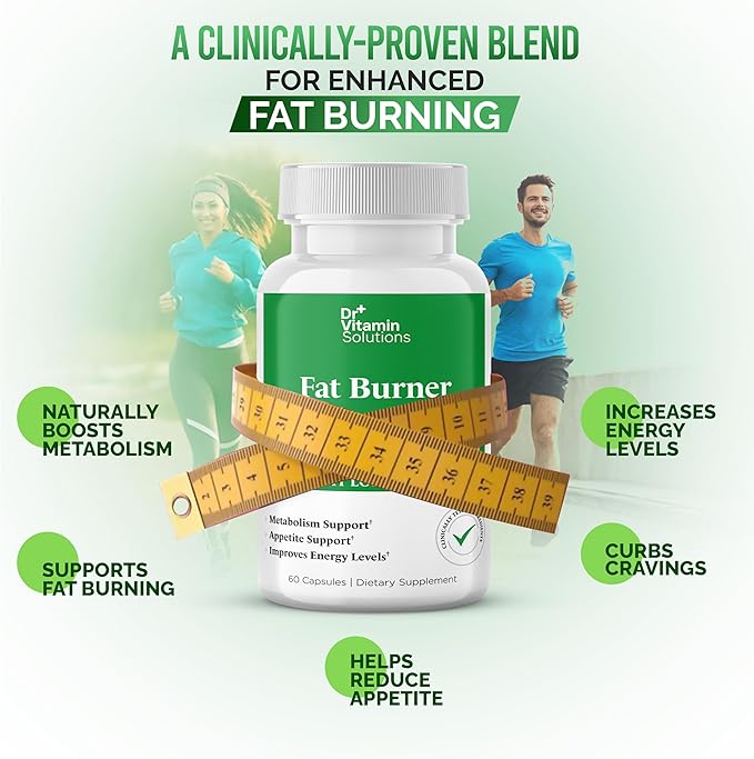 Dr. Vitamin Fat Burner & Appetite Control Weight Loss Supplements for Women & Men - Metabolism Booster w/L-Carnitine, CLA, Chromium - Appetite Suppressant for Weight Loss - 60 Belly Fat Diet Pills