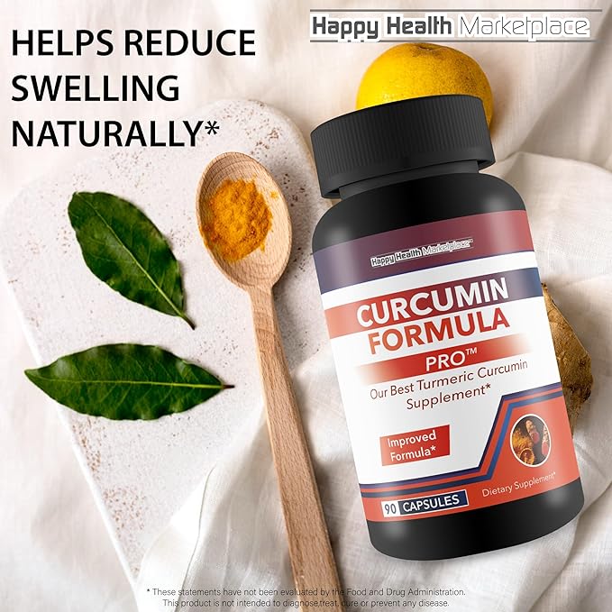 Curcumin Formula Pro - Improved Formula - Our Best Turmeric Curcumin Ginger Supplement - High Absorption Turmeric with Black Pepper for Enhanced Bioavailability - Bio Curcumin Supplements