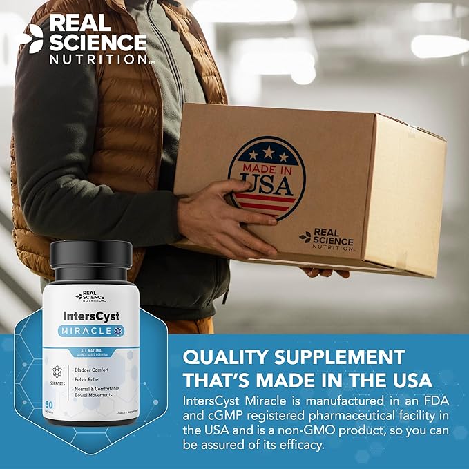 IntersCyst Miracle A Natural Supplement for Bladder and Kidney Health, Providing Relief for Interstitial Cystitis and Constipation