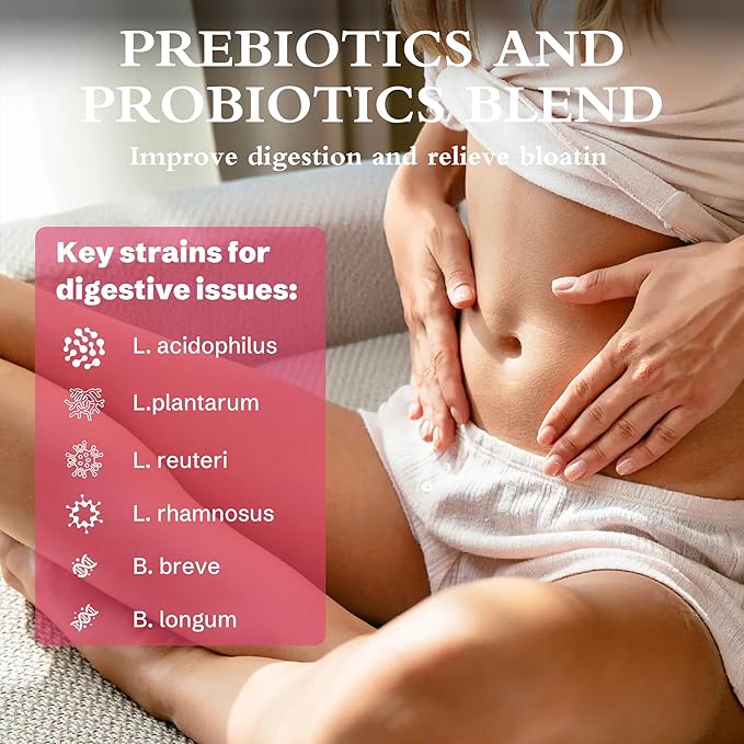 Women's Probiotics and Prebiotics 80 Billion CFUs, 16 Probiotic Strains, Probiotics for PH Balance, Supports Digestive & Gut Health, 30 Capsules