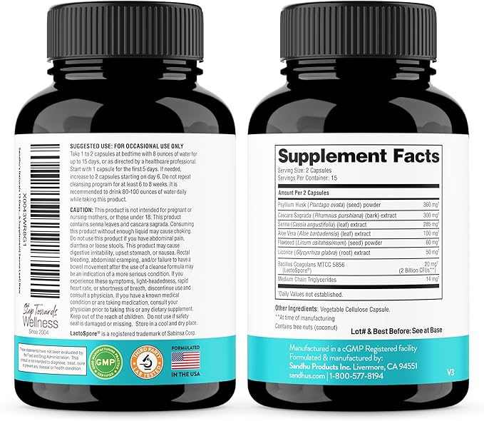 Sandhu's Liver Renew Cleanse Detox Support & 15 Day Gut Cleanse Support Supplement for Women & Men