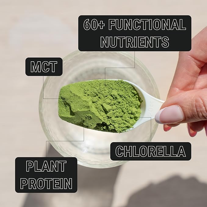 ON3 Athletic Protein Greens Supplement with chlorella, eleuthero and MCT Powder, 30-Day Supply 510g, 18oz