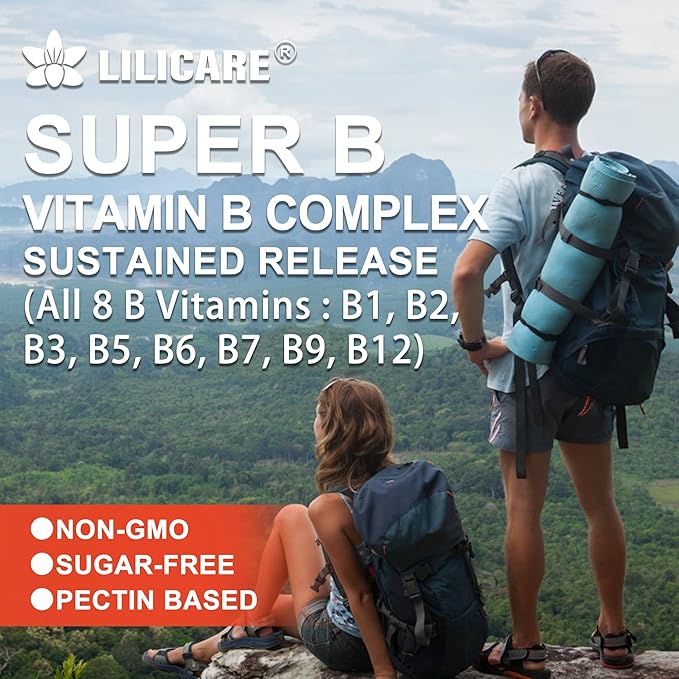 Women's & Men's Super Vitamin B Complex Gummies, Methylated w/ Omega 3, Magnesium, CoQ10, Ashwagandha,Vitamin C, TMG- All B Vitamins- Methyl B12 2000 mcg, Methylfolate(B9),B1,B2,B3,B5,B6,B7- 1Pack