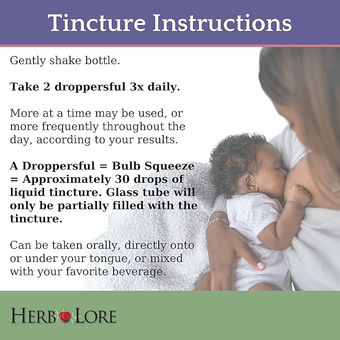 Herb Lore Organic Goats Rue Tincture - Lactation Supplement for Breastfeeding - Natural Breastmilk Production Support to Increase Breast Milk Supply (4 fl oz)