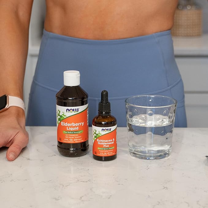 NOW Foods Supplements, Elderberry Liquid 500 mg, 10:1 Concentrate, Free Radical Scavenger*, 8-Ounce