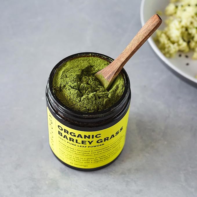 Erbology Organic Barley Grass Powder 3.2 oz - 45 Servings - Body Cleansing and Gut Health Support - Rich in Chlorophyll, Iron and Magnesium - Sustainably Sourced in Europe - Vegan - GMO-Free