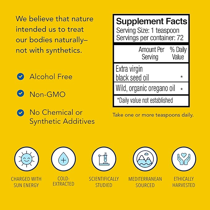 North American Herb & Spice Black Seed Oil - 12 fl oz - Digestive & Immune Support - Contains Oreganol P73 Oregano Oil & Rosemary Oil - Non-GMO - 72 Servings