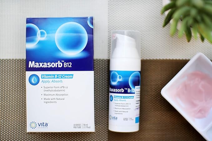Vitamin B12 Cream Methyl B-12, Methylcobalamin B12 1000 mcg Energy, Health & Vibrant Skin, Powerful Topical B12 Skin Cream - Helps with Eczema & Psoriasis.Energy Like B12 Patch