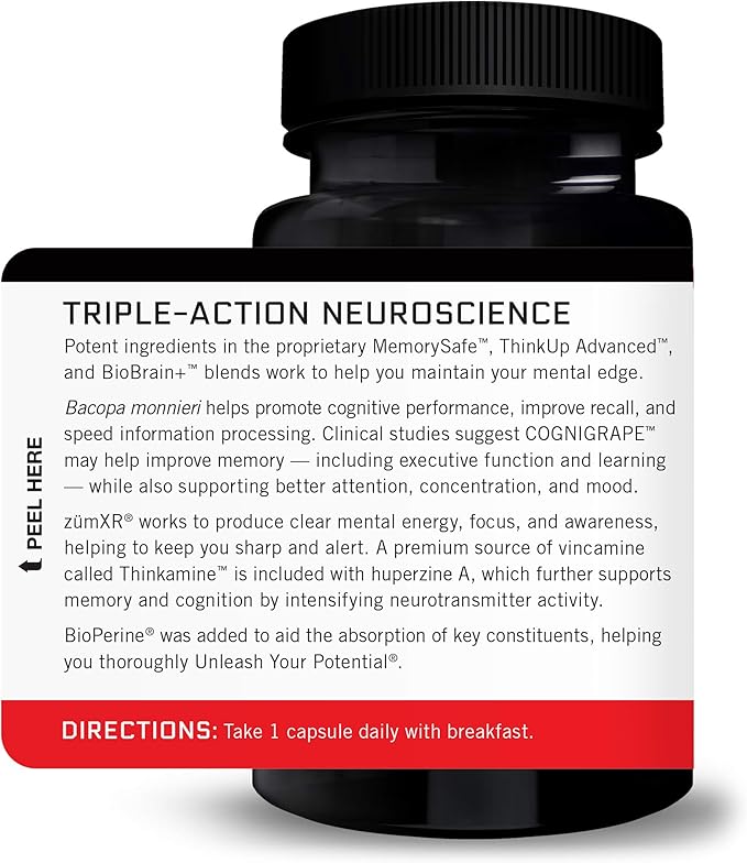 FORCE FACTOR Forebrain, 2-Pack, Nootropic Brain Supplement to Improve Memory, Boost Focus, Increase Mental Energy, and Support Brain Health with Caffeine, Bacopa, and Huperzine A, 60 Capsules