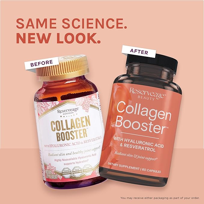 Reserveage Beauty, Collagen Booster, Collagen Supplement for Skin Care and Joint Health, Supports Healthy Collagen Production for Men & Women, 60 Capsules (30 Servings)