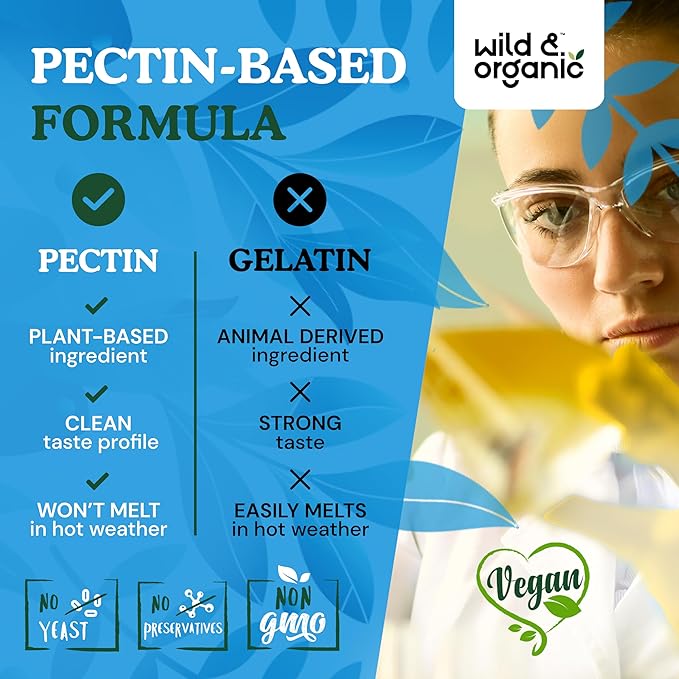 Wild & Organic L-Methylfolate 15mg Gummies - Mood & Brain Support - Folate 5-MTHF Supplement for Brain, Focus, Clarity - Folate Supplement w/Vitamin B9-60 Non-GMO L Methylfolate Gummies