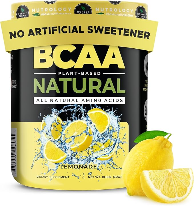 Nutrology Greens & Fruits Powder-Naturally Sourced Superfood, Vanilla Cinnamon (30 Servings) BCAA Natural, Plant Based BCAA Powder, Lemonade Flavor (30 Servings)