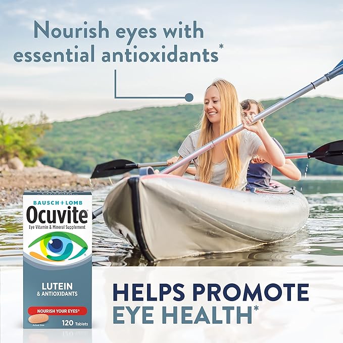 Bausch + Lomb Ocuvite Eye Vitamin and Mineral Supplement with Lutein,120 Count - Pack of 2