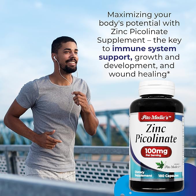 LAB | zinc supplements | zinc 100mg | Zinc Picolinate | Immune Support Supplement | 180 Capsules| zinc supplements | Ultra high Absorption.