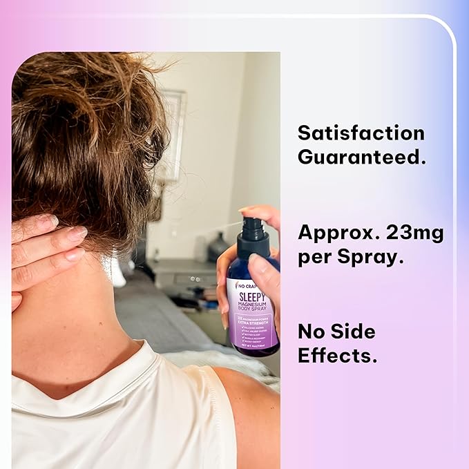 Sleepy Magnesium Spray Triple Magnesium Power: All Natural Magnesium Chloride, Glycinate, Sulfate - 4oz