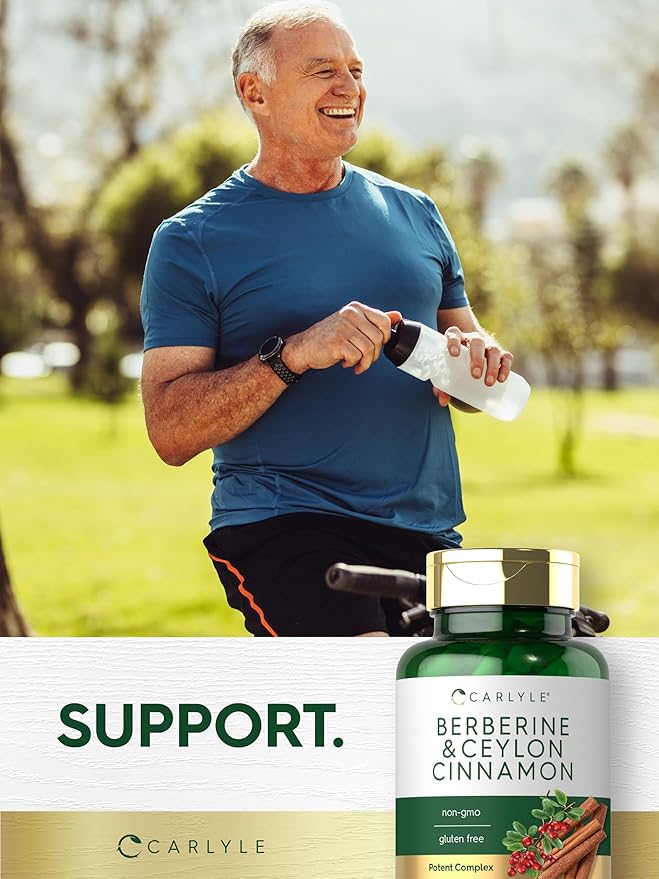 Carlyle Berberine with Ceylon Cinnamon | 2000mg Complex | 60 Capsules | Vegetarian, Non-GMO, Gluten Free
