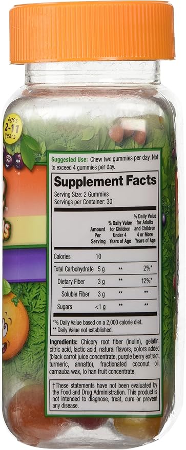 Fiber Advance Gummies For Kids Daily Fiber Supplement, 60 count
