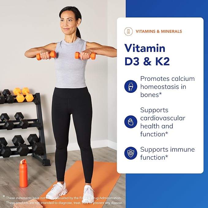 Pure Encapsulations Vitamin D3 & K2 | Bone and Vascular Health Support | 60 Capsules*