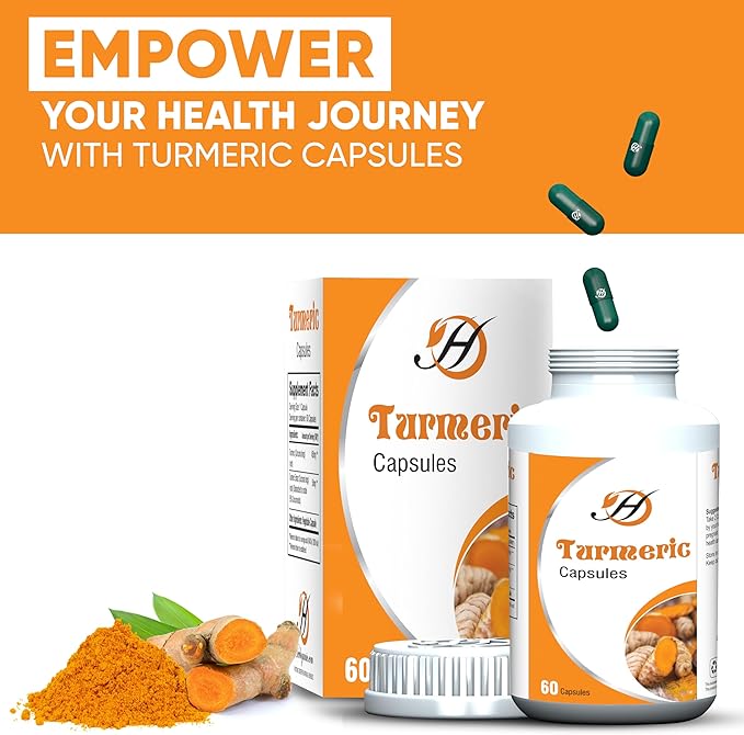 Turmeric Curcumin Capsules 500mg 60 Capsules - Herbal Supplement for Immune System & Digestive Health Support | Vegan Capsules for Men and Women | Ayurvedic Wellness and Nutrition……