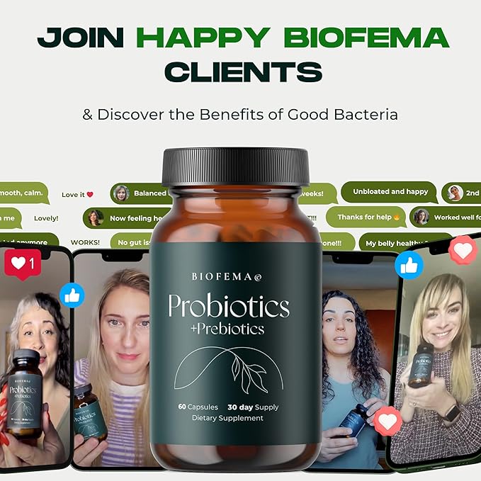 Targetted Delivery Probiotics + Prebiotic for Women - Probiotics for Digestive, Gut Health and Body Balance- 40 Billion CFUs - 4 Highly Researched Good Bacteria Strains - 60 Vegan Capsules
