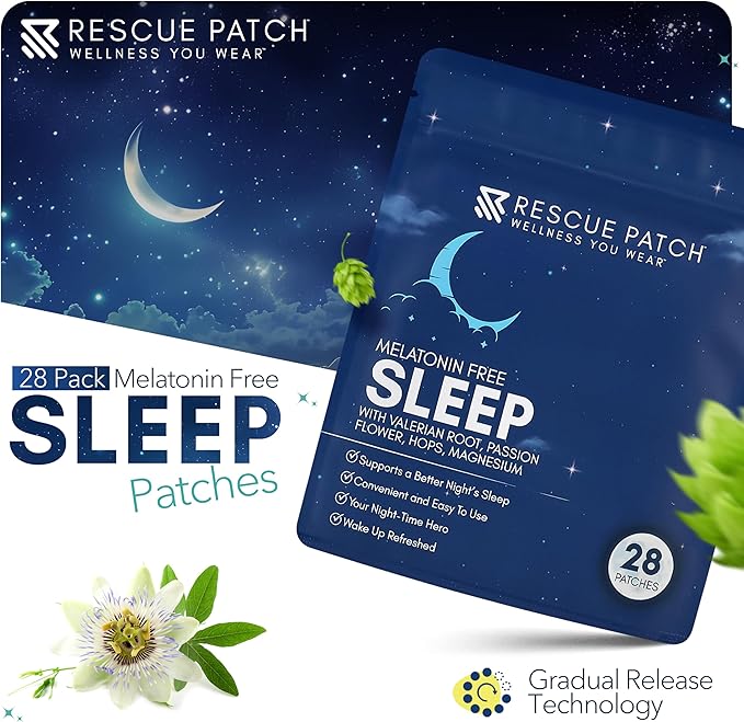 Sleep Patches for Adults Extra Strength – Natural Sleeping Patch, Melatonin-Free Patch for Relaxation & Restful Night – Long-Lasting Formula