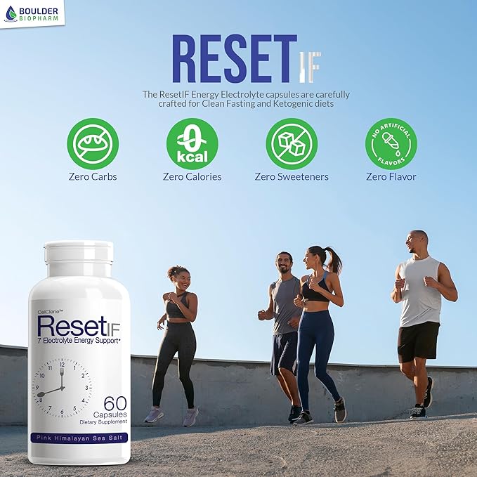 ResetIF, 7 Energy Electrolytes, Methyl B12 & Methly Folate, Green Tea & Green Coffee Extracts, B Complex, Zinc, 72 Trace Minerals
