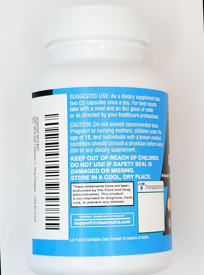 Clean Nutraceuticals NAC Supplement N-Acetyl Cysteine Vitamin D3 K2 Zinc Quercetin Sarracenia Purpurea with Elderberry Holy Basil Bee Propolis Bromelain L-Lysine (2)