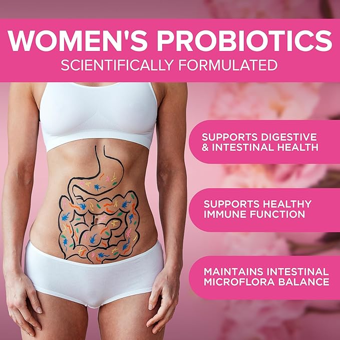 Probiotics for Women Supplement 240 Tablets 3 Billion CFU Made in The USA (240, Women's Probiotics)