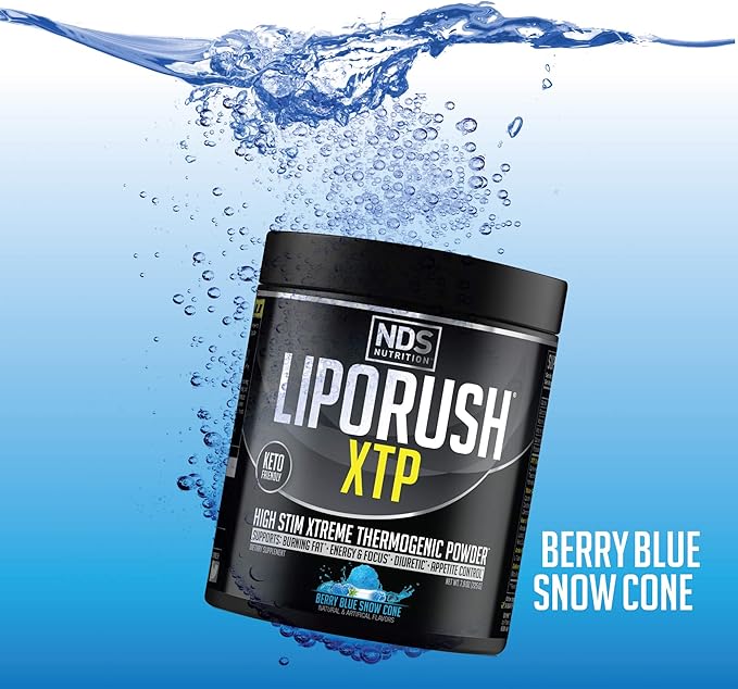 NDS Nutrition XTP Thermogenic Blue Berry Snow Cone (45 Servings) and Keto-Max Advanced 3-in-1 Pills Carb Blocker Appetite Suppressant (90 Capsules)