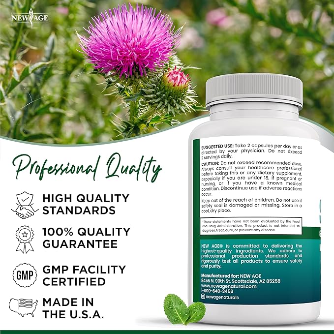 Liver Cleanse Detox & Repair - Milk Thistle Supplement - Liver Support with Choline, Artichoke Extract, Chicory & Dandelion Root Supplement - Milk Thistle Liver Detox & Liver Cleanse - 120 Count