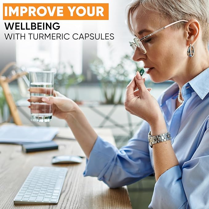 Turmeric Curcumin Capsules 500mg 60 Capsules - Herbal Supplement for Immune System & Digestive Health Support | Vegan Capsules for Men and Women | Ayurvedic Wellness and Nutrition……