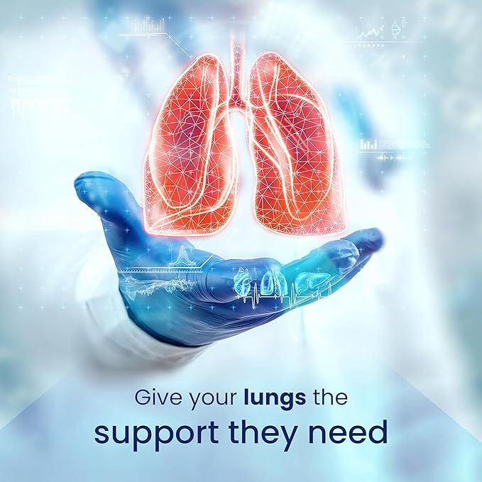 Lung Support Dietary Supplements Herbal Breathing Support 10 Active Ingredients Original Formula for Lung Health Lung Cleanse Formula Supplement for Bronchial System 60 Capsules Non GMO