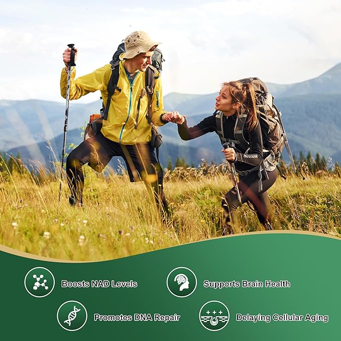 NAD Supplement - Liposomal Nicotinamide Riboside, Resveratrol, Quercetin, NAD Nicotinamide Riboside Resveratrol 900mg, NAD+ Supplement for Men and Women, 80 Capsules 2 Pack