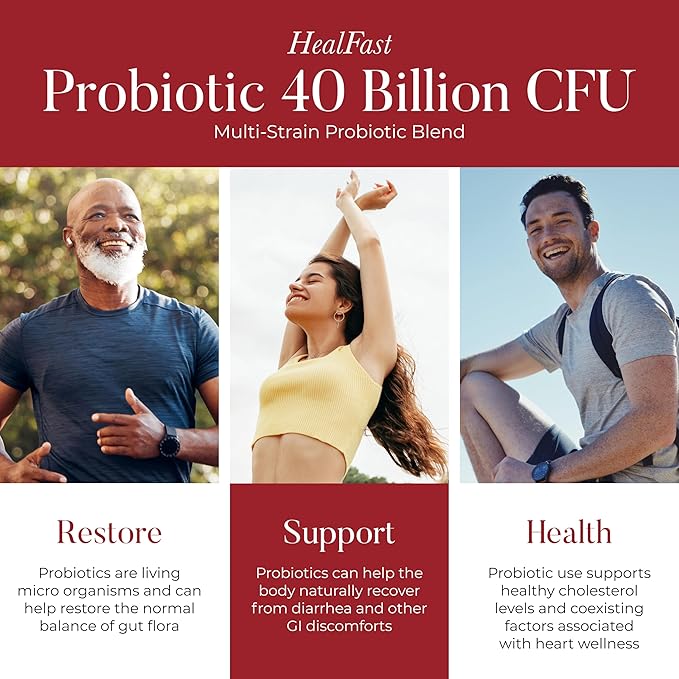 Physician Formulated Probiotic Supplement - 40 Billion CFU - Live Prebiotics and Probiotics for Men and Women - Probiotics for Gut Health - Non-GMO and Vegan - 30 Day Supply