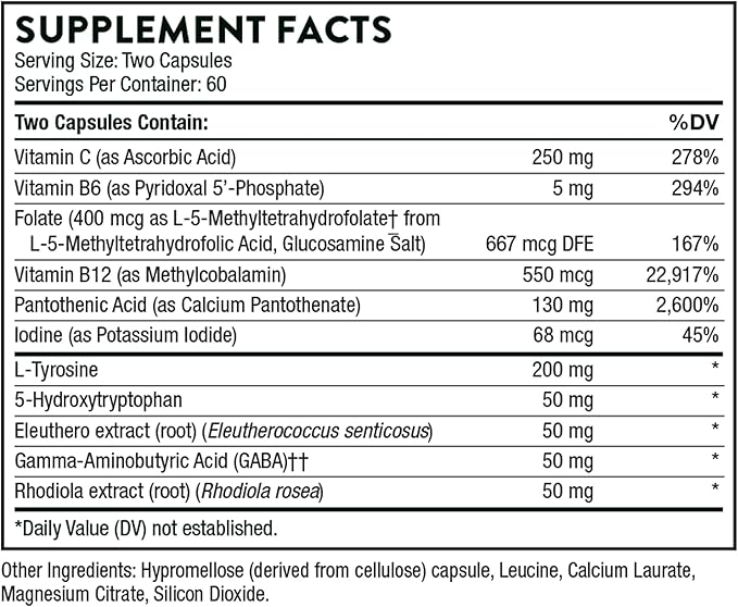 THORNE Emotion Balance Support (Formerly Deproloft-HF) - Botanical Supplement for Positivity and Stress Management* - 120 Capsules