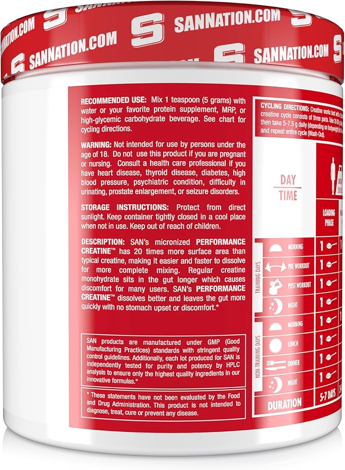 Performance Creatine 300g – Supports Muscle Growth and Athletic Endurance, 60 Servings