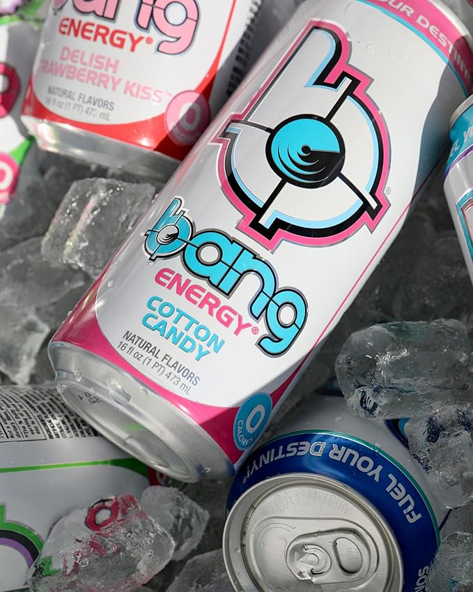 Bang Energy Cotton Candy, Sugar-Free Energy Drink, 16-Ounce (Pack of 12)