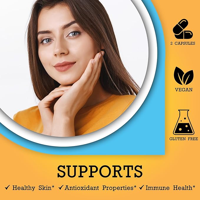 Skin Care Supplement Capsules - Nicotinamide/Niacinamide/Niacin 500mg (Vitamin B3) and Polypodium Leucotomos (Fern Extract) 480mg, Antioxidant Rich Formula