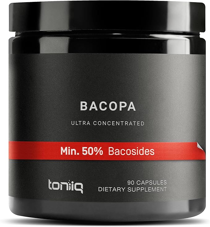 Bacopa - Ultra High Potency 28:1 Extract with 50% Bacosides - Highly Concentrated - Third-Party Lab Tested - 90 Capsules